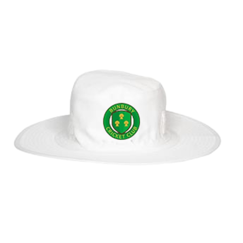 Bunbury CC Sun Hat|Junior (53cm)|Youth (57cm)|Adult (60cm)|Large Adult (63cm)