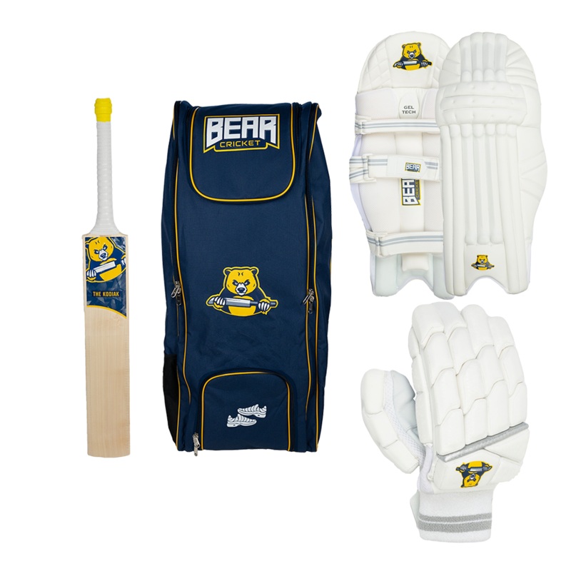 Bat, Batting Gloves, Pads and Bag Bundle