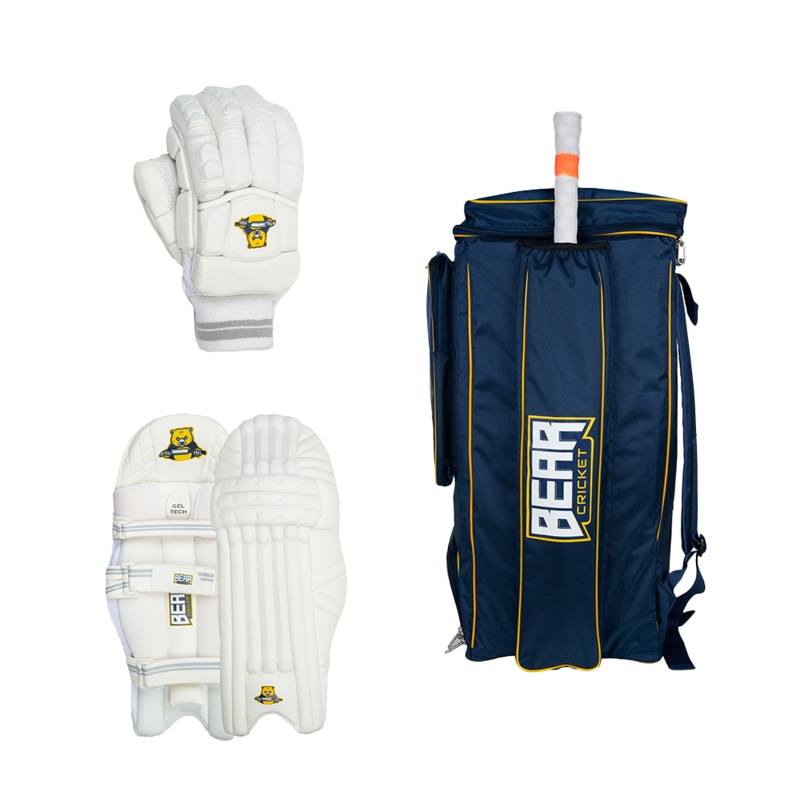 Junior Batting Gloves, Pads and Bag Bundle (Claw gloves)