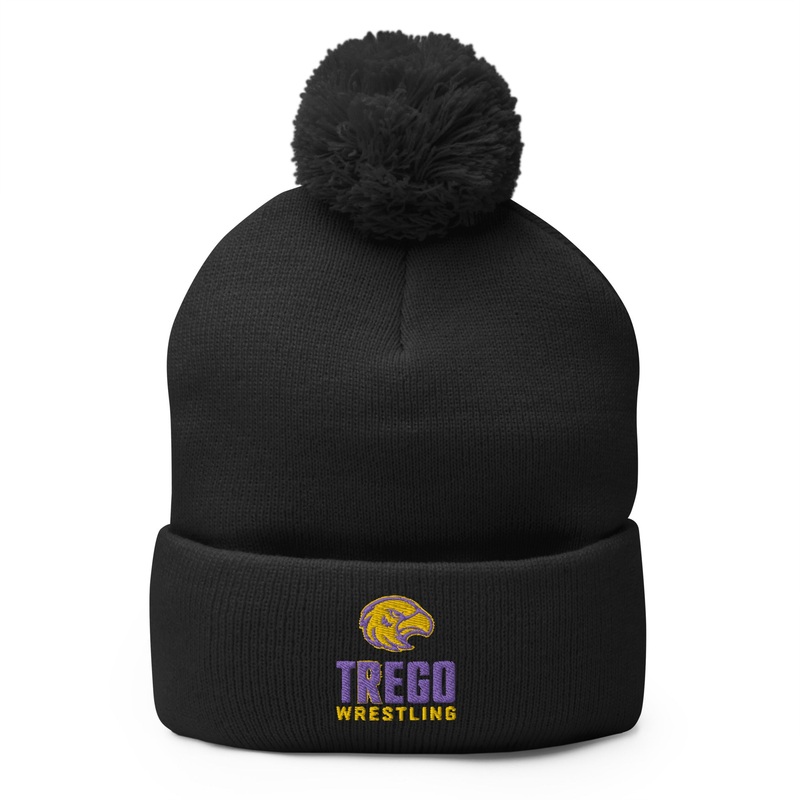 Trego Community High School Wrestling Pom-Pom Knit Cap
