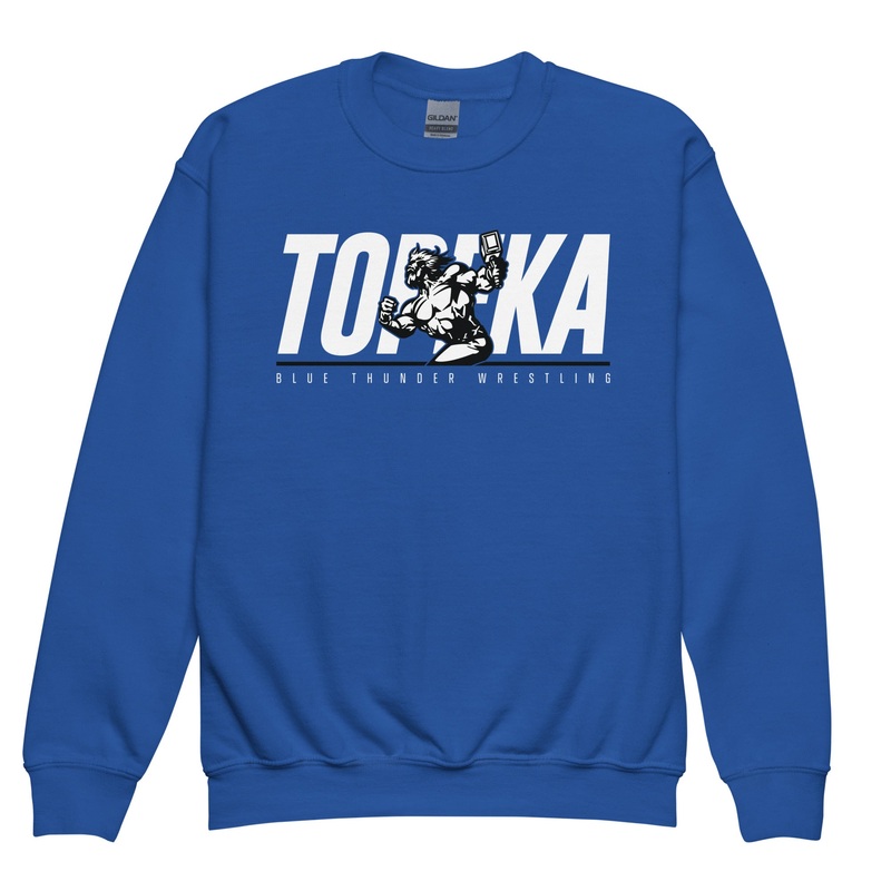 Topeka Blue Thunder Wrestling Youth crewneck sweatshirt