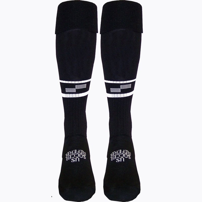USSF Two Stripe Referee Socks|Small (5-7)|Medium (7-9)|Large (9.5-12)|XL (12.5-15)