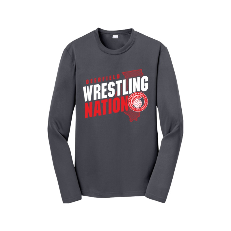 Deerfield High School Sport-Tek Youth Long Sleeve PosiCharge Competitor Tee. YST350LS