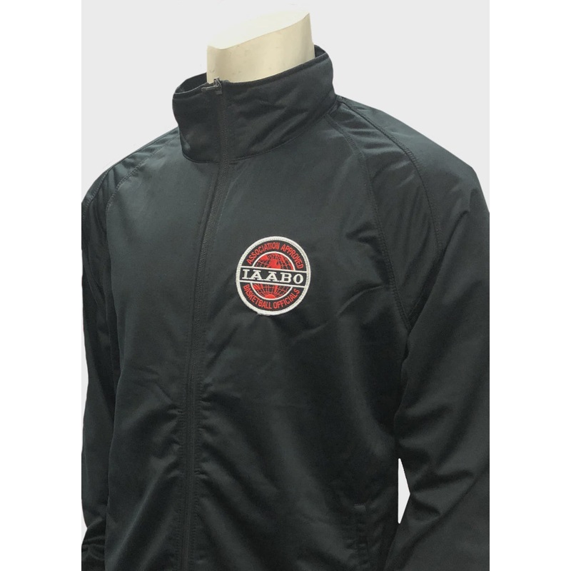 IAABO Solid Black Front Zipper Jacket