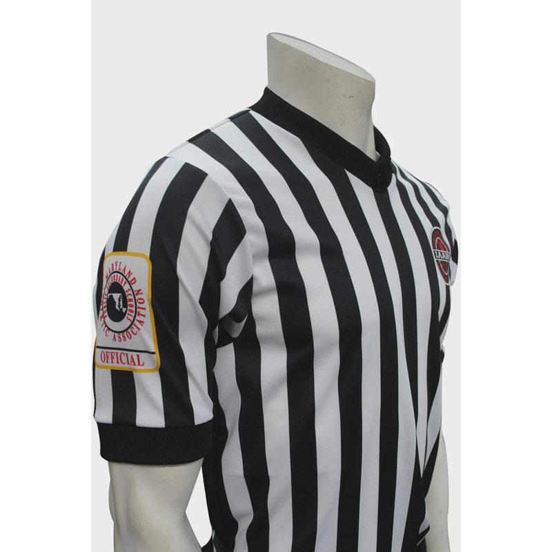 Maryland IAABO  Black/White Basketball Men’s Short Sleeve Shirt No Flag