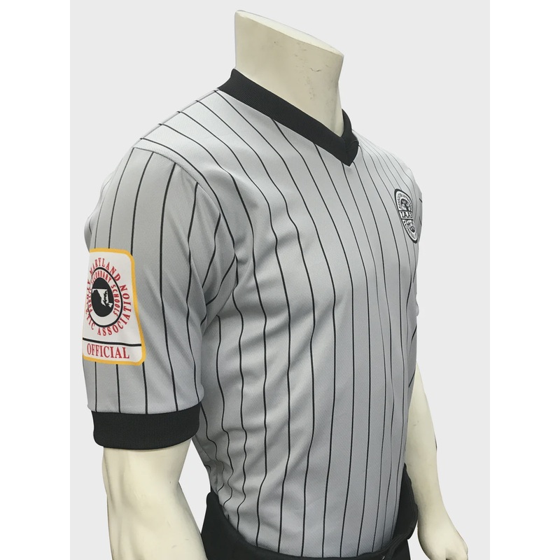 Maryland IAABO Grey Basketball Women’s Short Sleeve Shirt With Flag