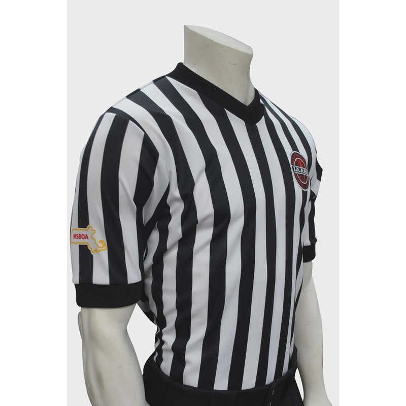 MASSACHUSSETS IAABO Basketball Men’s Short Sleeve Shirt Flag on Sleeve
