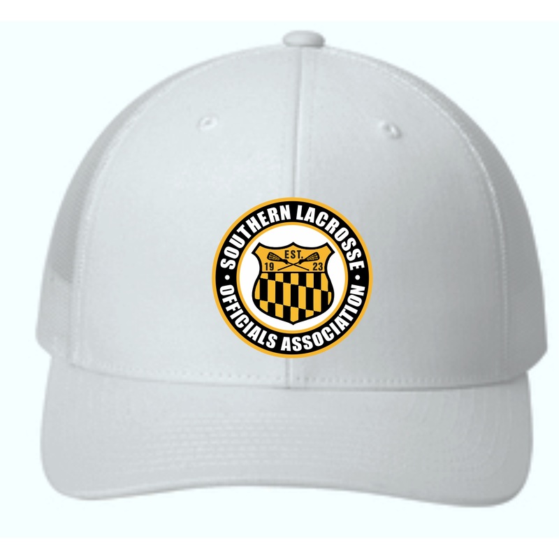 SLOA White Lacrosse Hat|Small (6 7/8- 7 1/8|Medium (7 1/4-7 1/2)|Large (7 5/8-8)