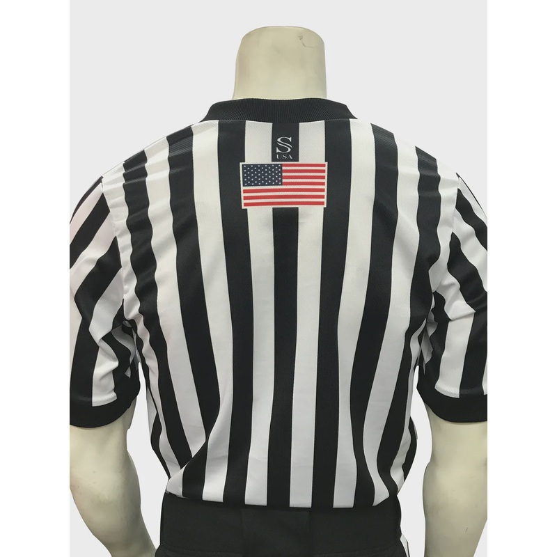 Massachusetts IAABO Basketball Men’s Short Sleeve Shirt Flag on Back