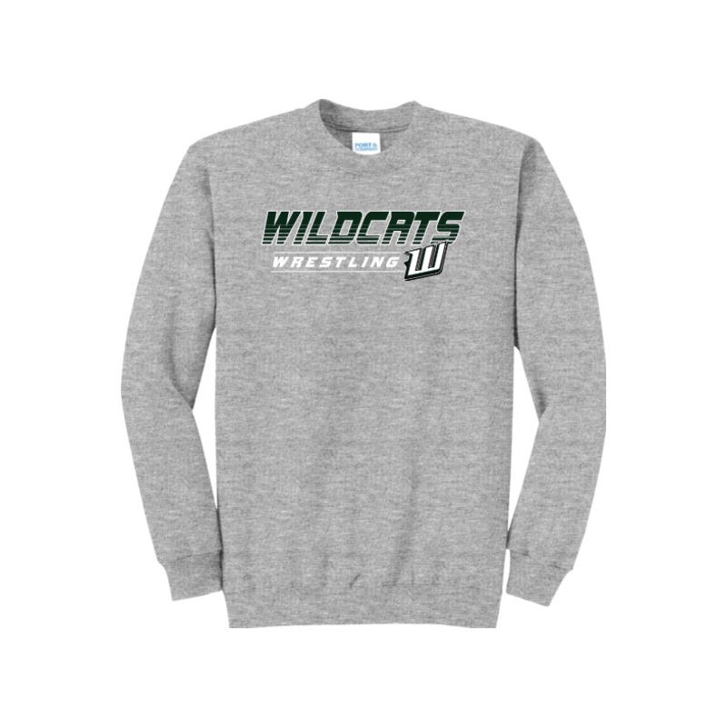Warsaw Wrestling Port & Company – Core Fleece Crewneck Sweatshirt. PC78