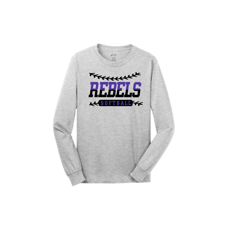 MCC Rebels Softball Port and Co. Long Sleeve Design 2