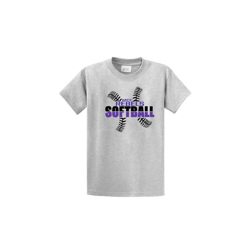 MCC Rebels Softball Port and Co. Tshirt Design 1