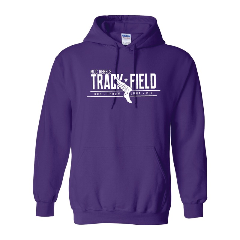 MCC TRACK & FIELD PURPLE HOODED SWEATSHIRT #1