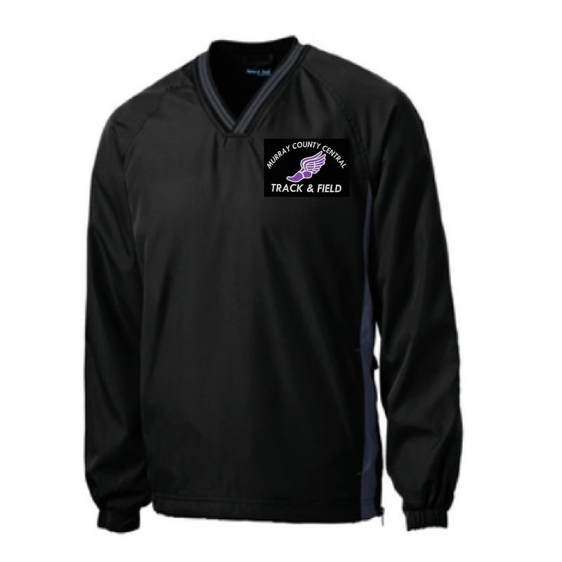 MCC TRACK & FIELD Sport-Tek Tipped V-Neck Raglan Wind Shirt