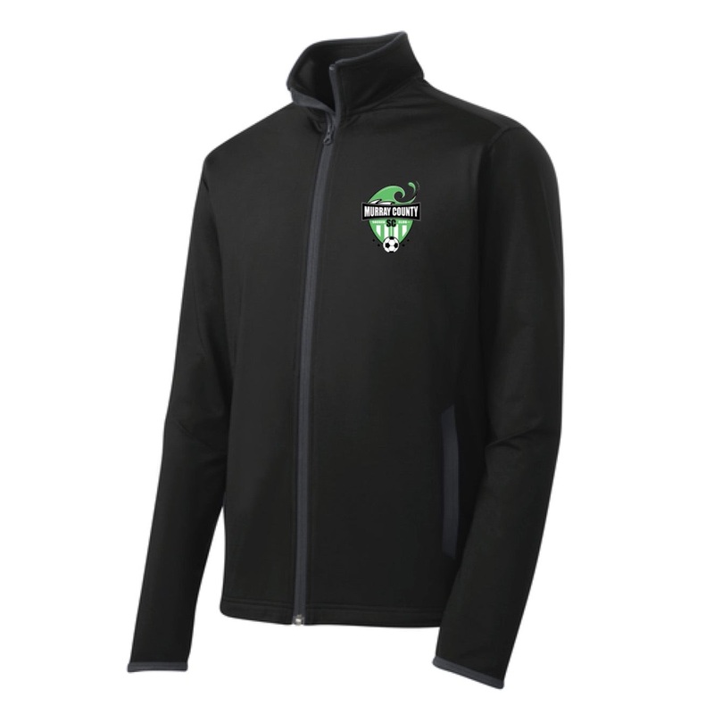 Green Wave Soccer Sport-Tek Sport-Wick Stretch Contrast Full-Zip Jacket