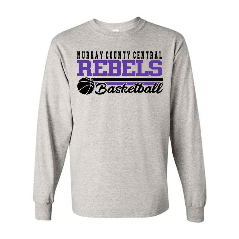 MCC Basketball Gildan – Heavy Cotton 100% Cotton Grey Long Sleeve T-Shirt