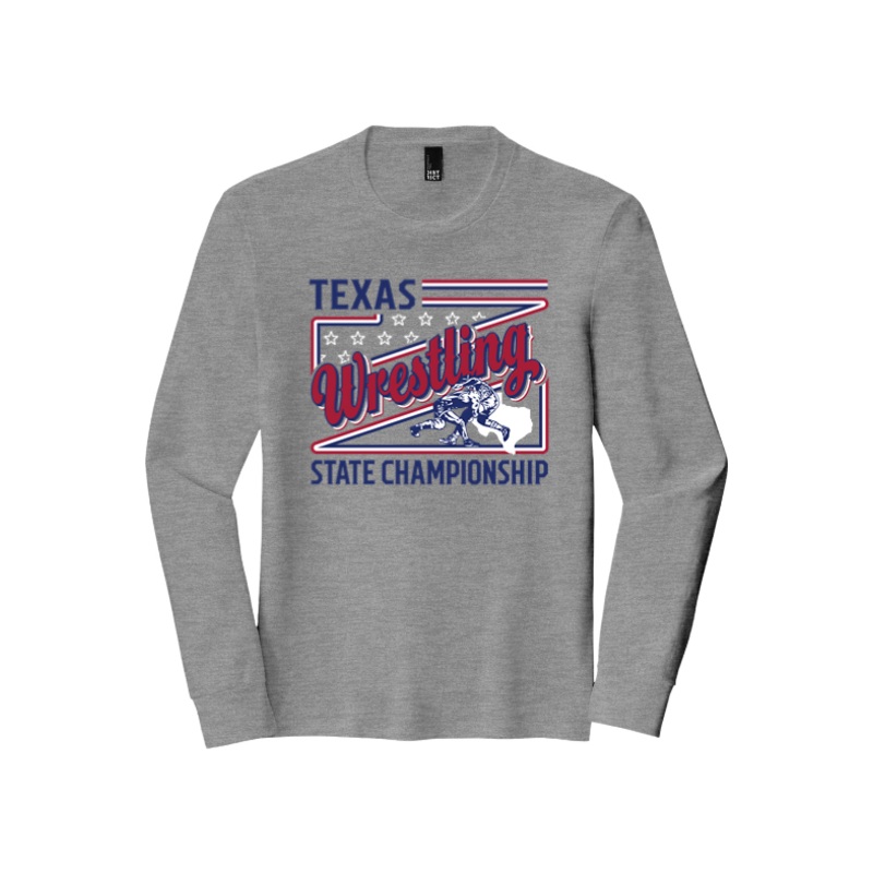 Texas USA State Wrestling Tournament 2025 District Perfect Tri Long Sleeve Tee . DM132