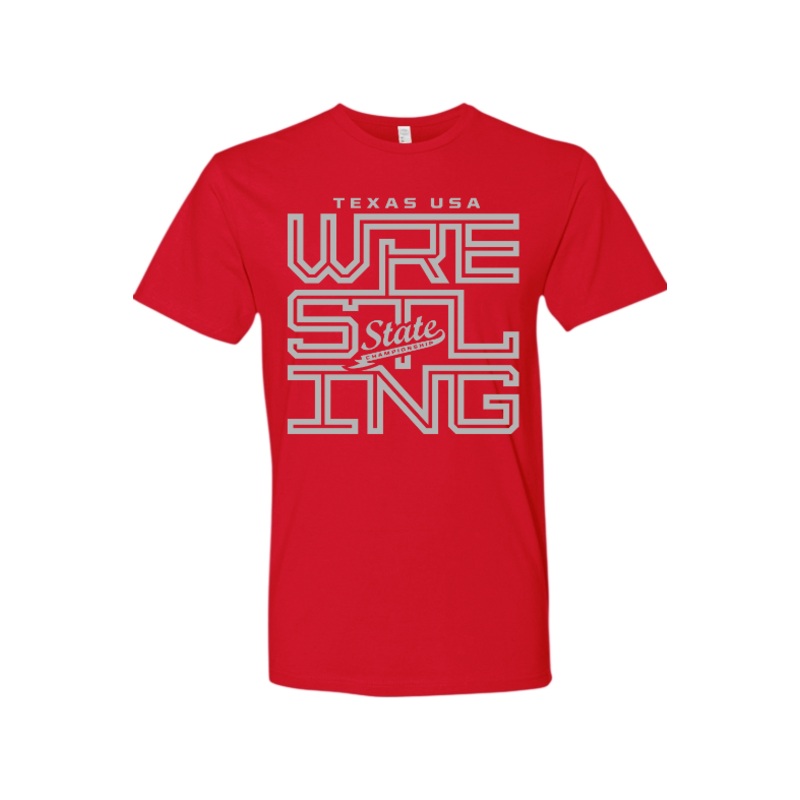 Texas USA State Wrestling Tournament 2025 LAT Fine Jersey Tee – 6901