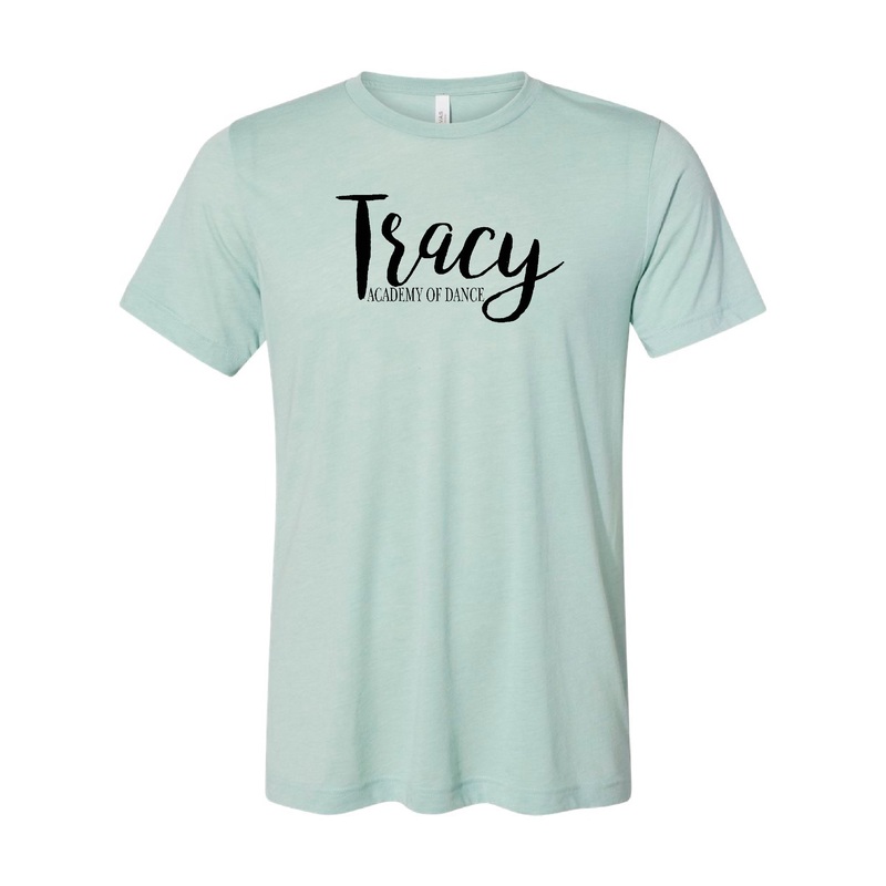 Tracy Academy of Dance Bella Canvas Tshirt – Dusty blue