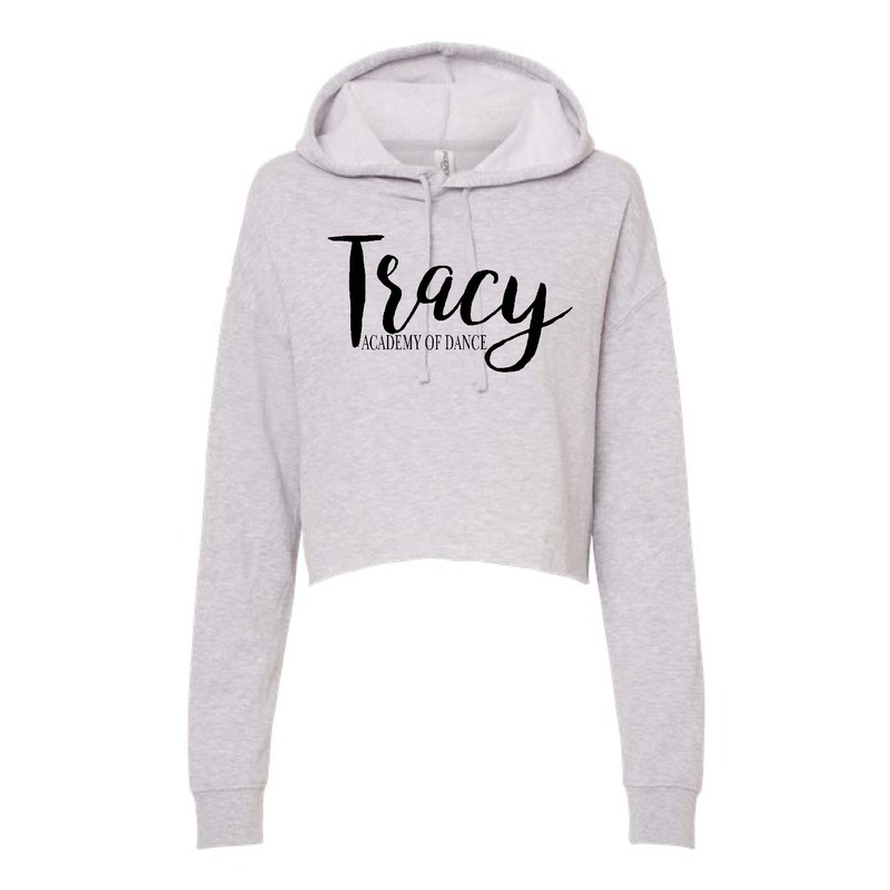 Tracy Academy of Dance Independent Trading Co. Cropped Sweatshirt- Grey (Adult Only)