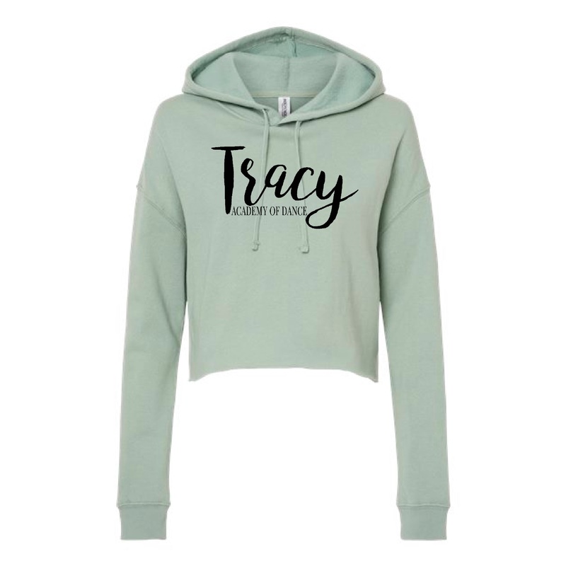 Tracy Academy of Dance Independent Trading Co. Cropped Sweatshirt- Sage (Adult Only)