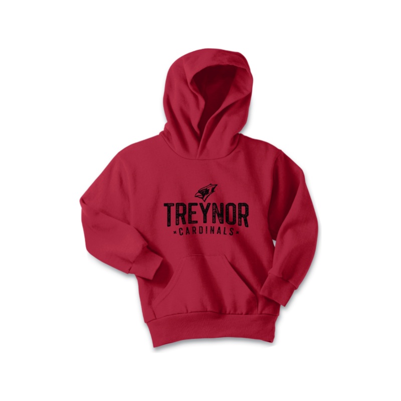 Treynor Wrestling Port & Company – Youth Core Fleece Pullover Hooded Sweatshirt. PC90YH