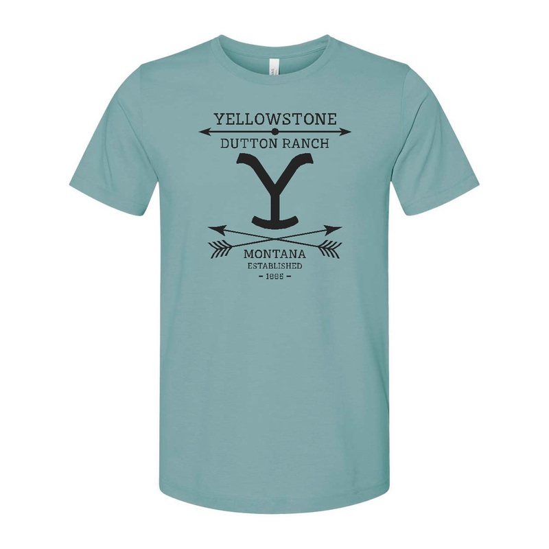 Yellowstone Dutton Montana Bella Canvas Tshirt – Heather Blue