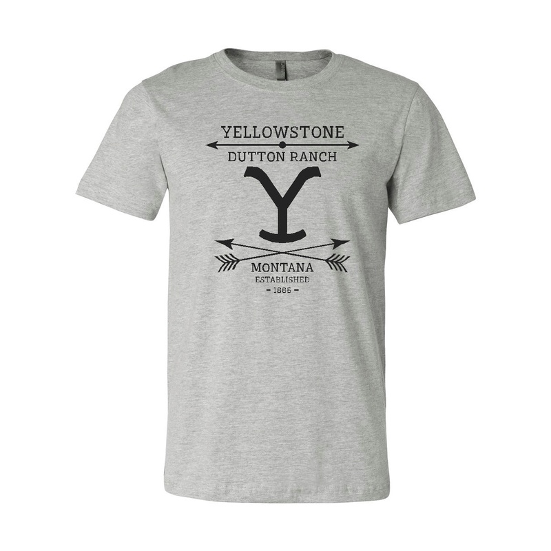Yellowstone Dutton Montana Bella Canvas Tshirt – Heather Grey