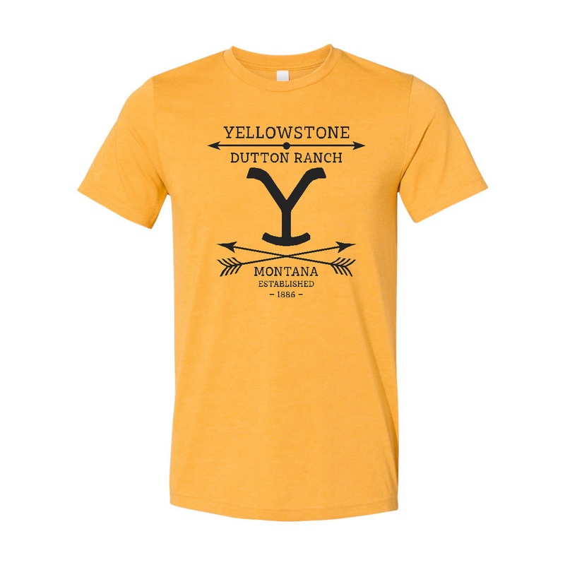 Yellowstone Dutton Montana Bella Canvas Tshirt – Heather Mustard
