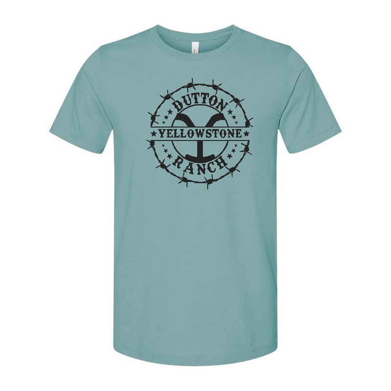 Yellowstone Dutton Ranch Bella Canvas Tshirt – Heather Blue