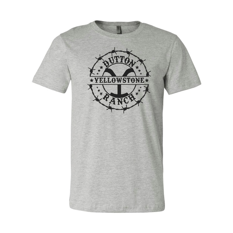 Yellowstone Dutton Ranch Bella Canvas Tshirt – Heather Grey