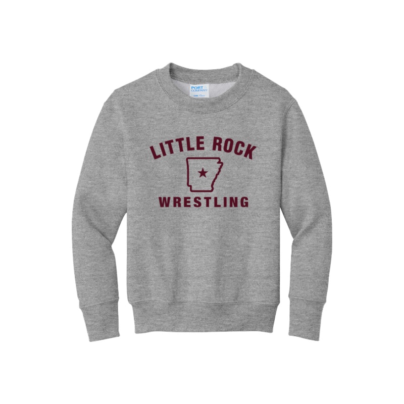 University of Arkansas at Little Rock – Wrestling Port & Company – Youth Core Fleece Crewneck Sweatshirt. PC90Y