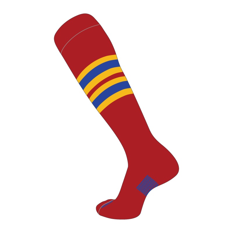 Slugger Socks – Six Stripes on Top