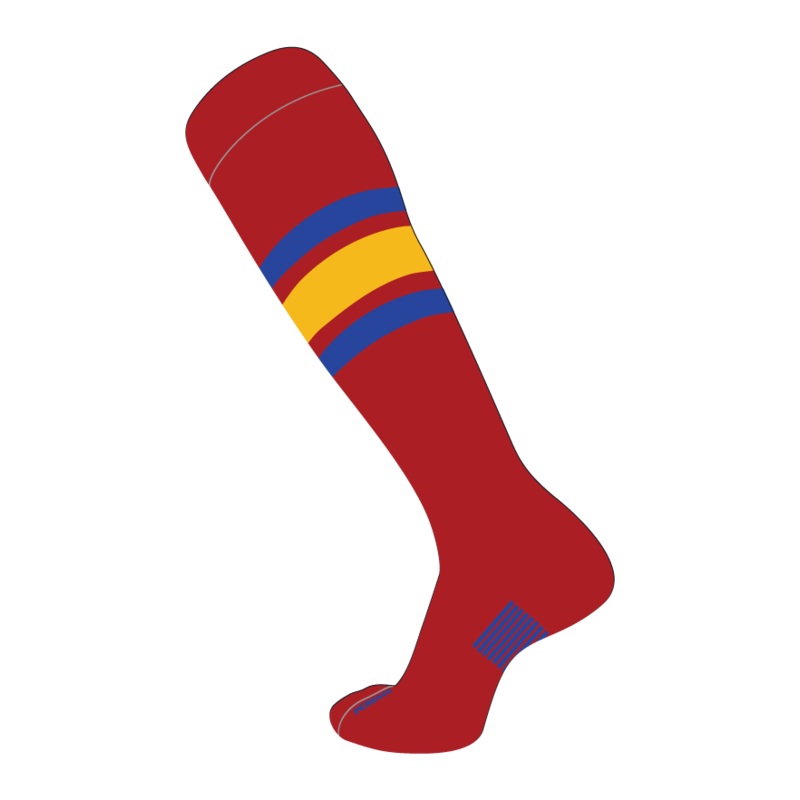 Slugger Socks –  Two-colored Tri-striped