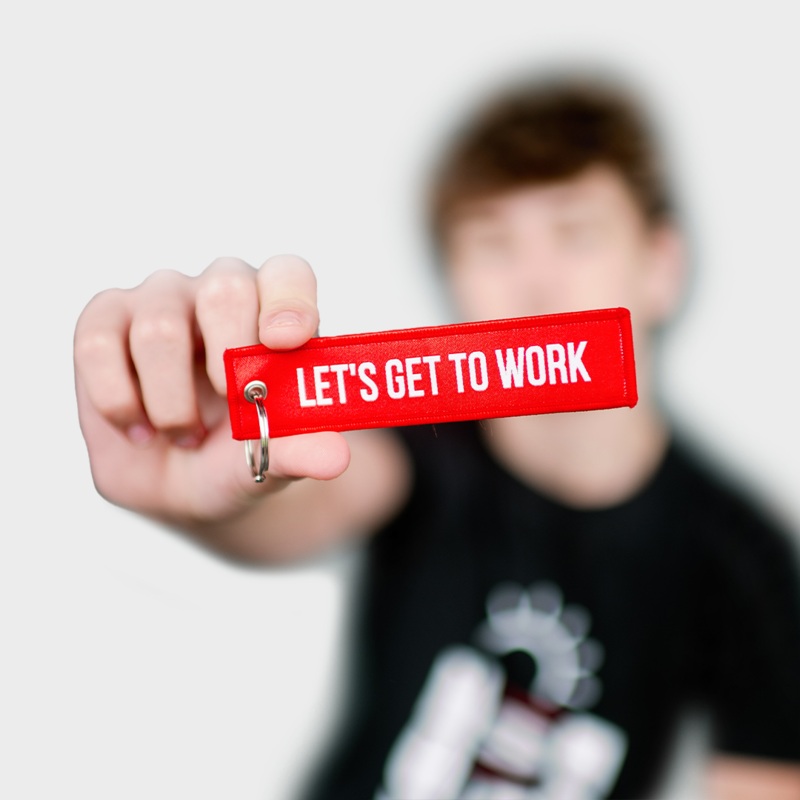 Let’s Get to Work Keychain