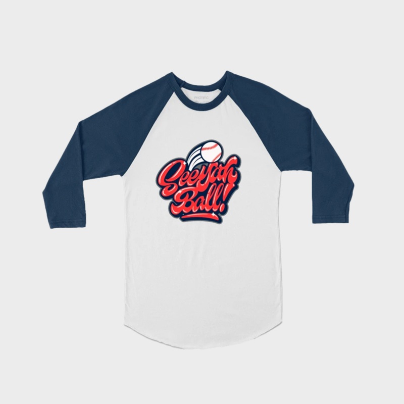 See Ya Ball 3/4 Tee|Adult XL|Adult Large|Adult Medium|Adult Small|Youth Large|Youth Medium