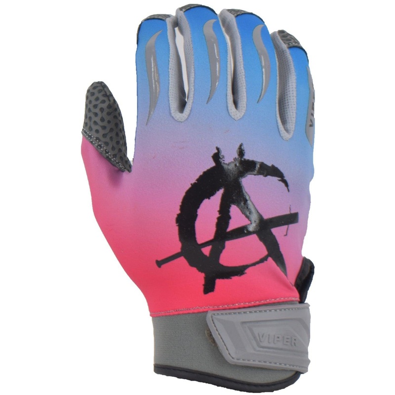Viper Lite Premium Batting Gloves Leather Palm – Anarchy Edition Pink/Carolina Fade