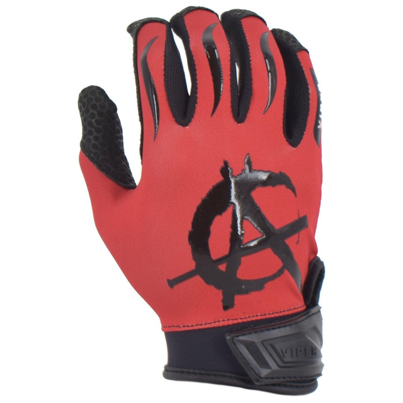 Viper Lite Premium Batting Gloves Leather Palm – Anarchy Edition Red/Black