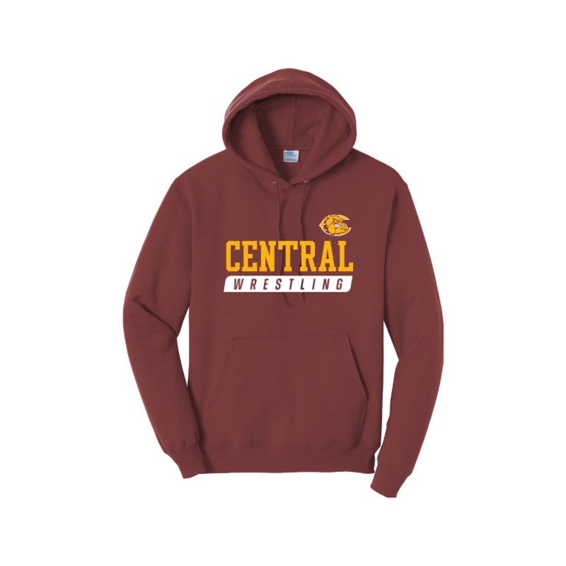 West Allis Central Wrestling Port & Company – Core Fleece Pullover Hooded Sweatshirt. PC78H