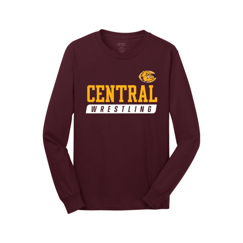 West Allis Central Wrestling Port & Company – Long Sleeve Core Cotton Tee. PC54LS