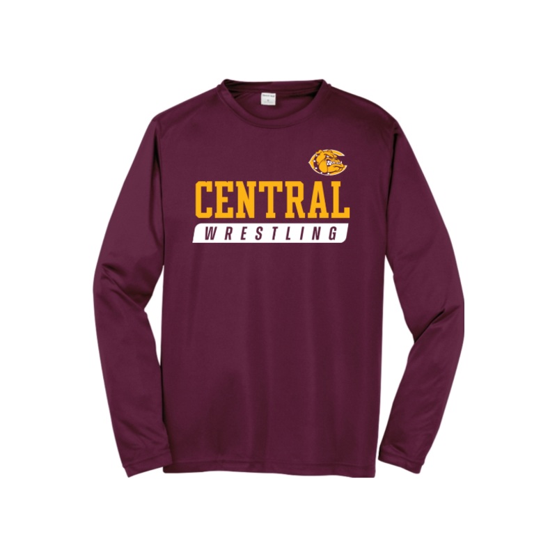 West Allis Central Wrestling Sport-Tek Long Sleeve PosiCharge Competitor Tee. ST350LS