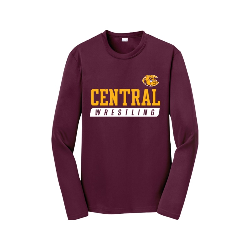West Allis Central Wrestling Sport-Tek Youth Long Sleeve PosiCharge Competitor Tee. YST350LS