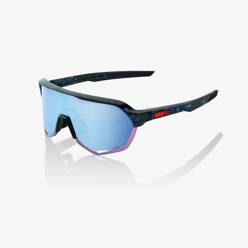 100 Percent Sunglasses – S2 – Black Holographic – HiPER Blue Multilayer Mirror Lens