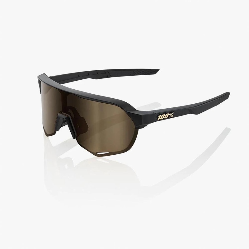 100 Percent Sunglasses – S2 – Matte Black – Soft Gold Mirror Lens