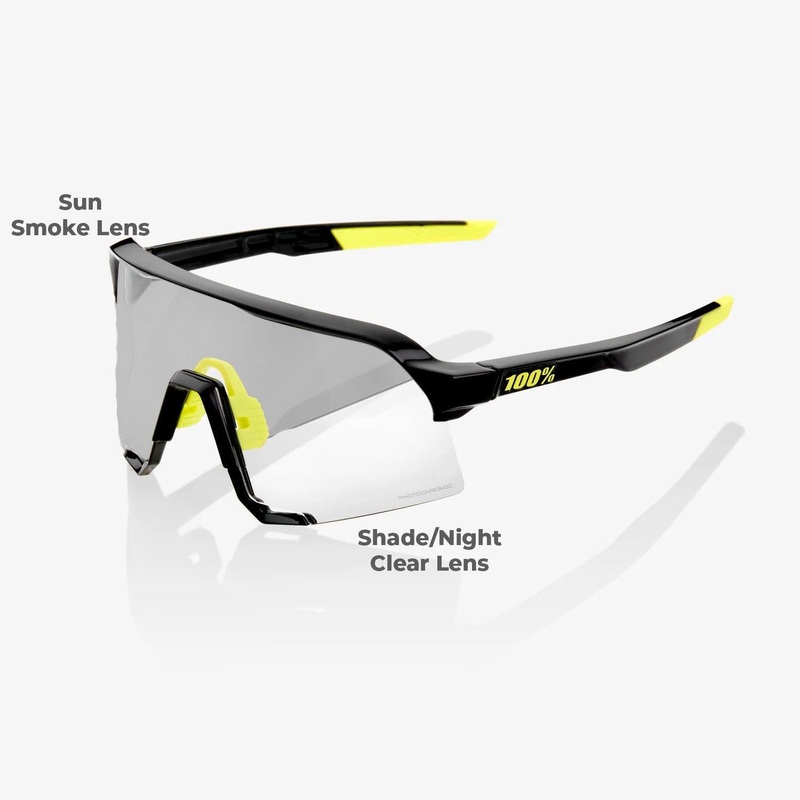 100 Percent Sunglasses – S3 – Gloss Black – Photochromic Lens
