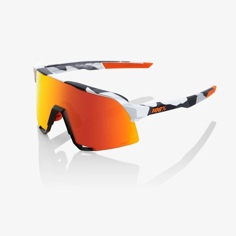 100 Percent Sunglasses – S3 – Soft Tact Grey Camo – HiPER Red Multilayer Mirror Lens