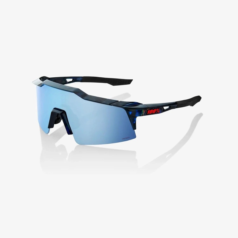 100 Percent Sunglasses – SPEEDCRAFT SL – Black Holographic – HiPER Blue Multilayer Mirror Lens