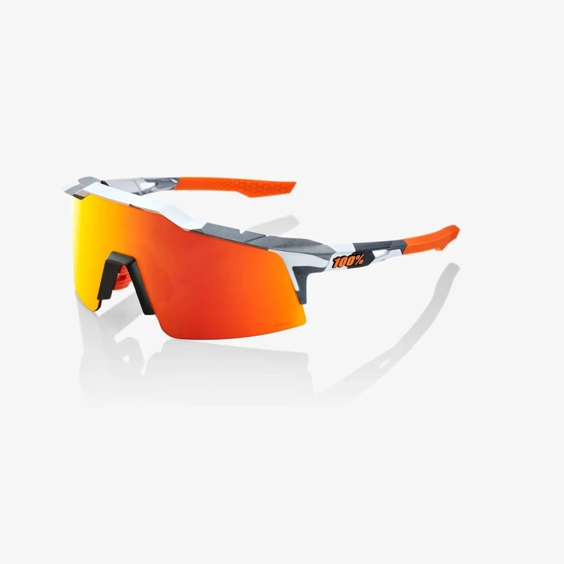 100 Percent Sunglasses – SPEEDCRAFT SL – Soft Tact Grey Camo – HiPER Red Multilayer Mirror Lens
