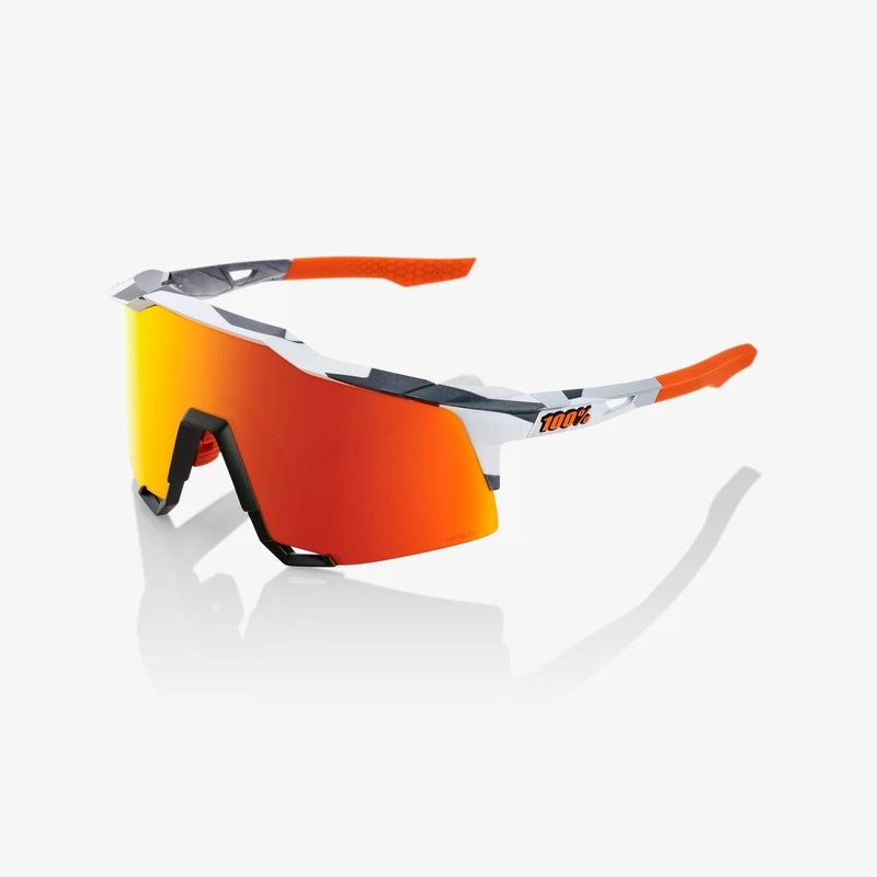 100 Percent Sunglasses – SPEEDCRAFT – Soft Tact Grey Camo – HiPER Red Multilayer Mirror Lens