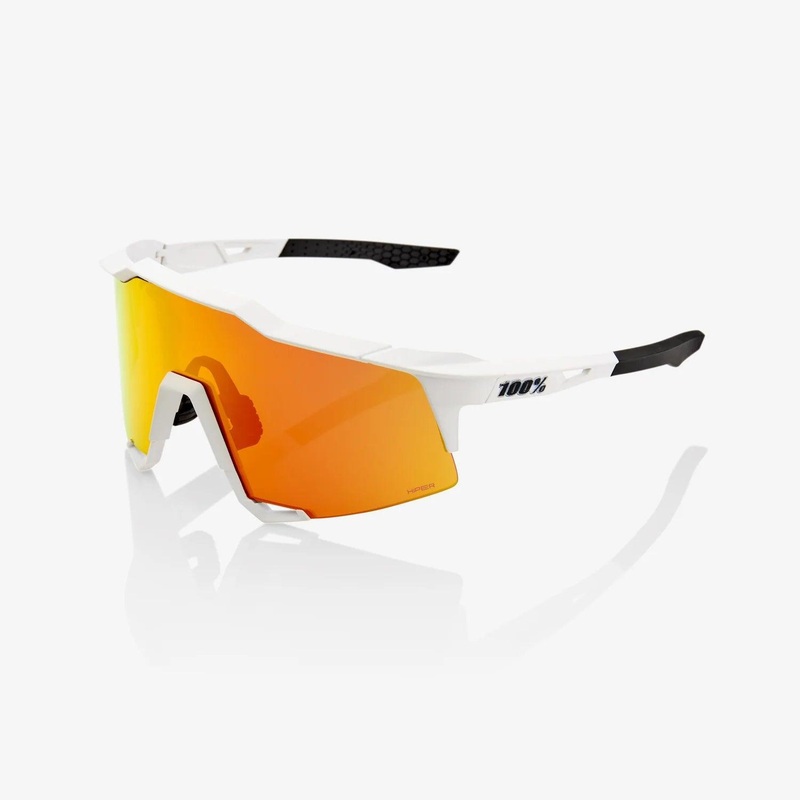 100 Percent Sunglasses – SPEEDCRAFT – Soft Tact Off White – HiPER Red Multilayer Mirror Lens